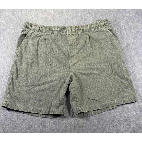 OP Ocean Pacific Shorts Mens Extra Large Green Geometric Draw String Vintage - Picture 1 of 11